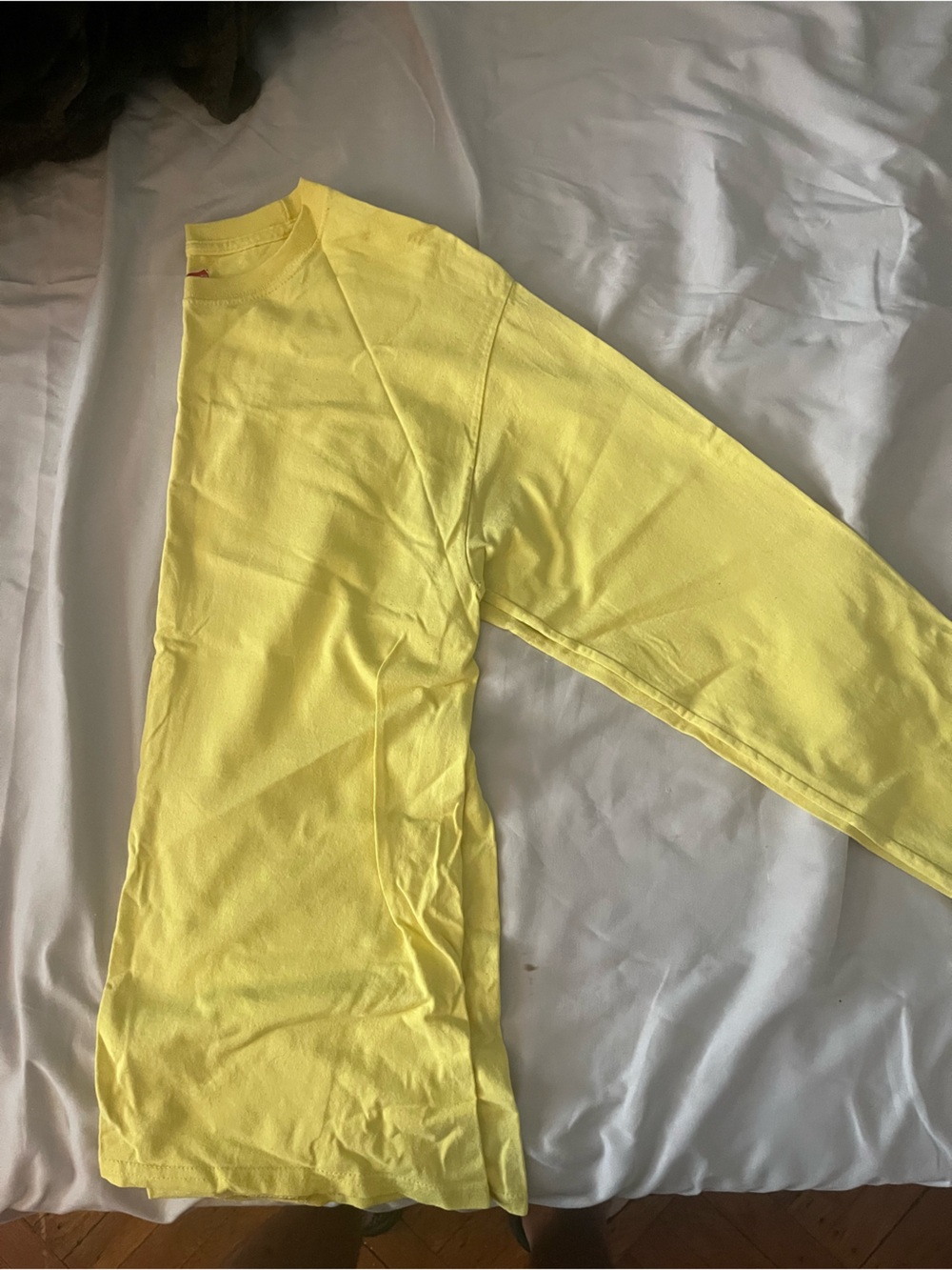 Hanes Bright Yellow Long Sleeve Shirt